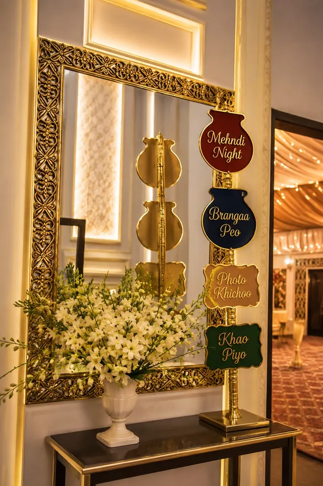 Mehndi night décor detail
